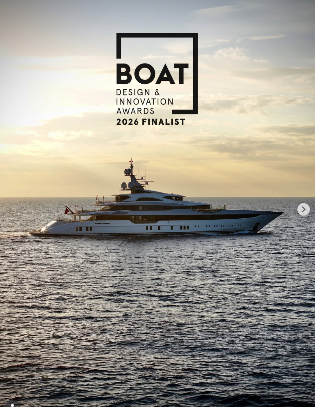Yacht at sea featured among design award finalists